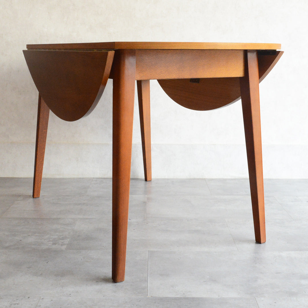 ミッドセンチュリー バタフライ ラウンド テーブル10（天板剥離再塗装済）