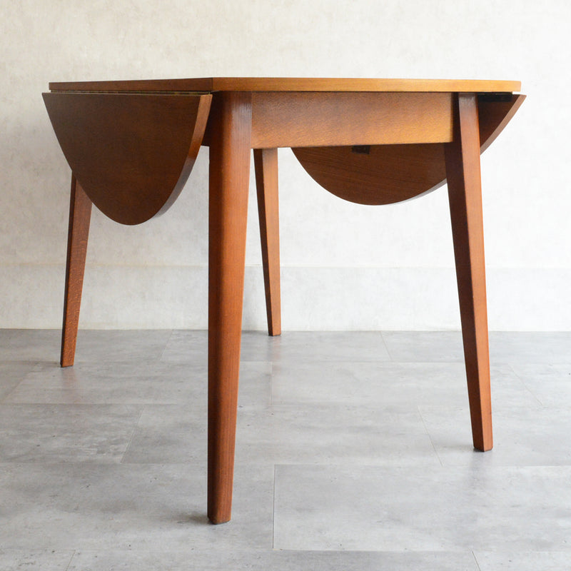 ミッドセンチュリー バタフライ ラウンド テーブル10（天板剥離再塗装済）