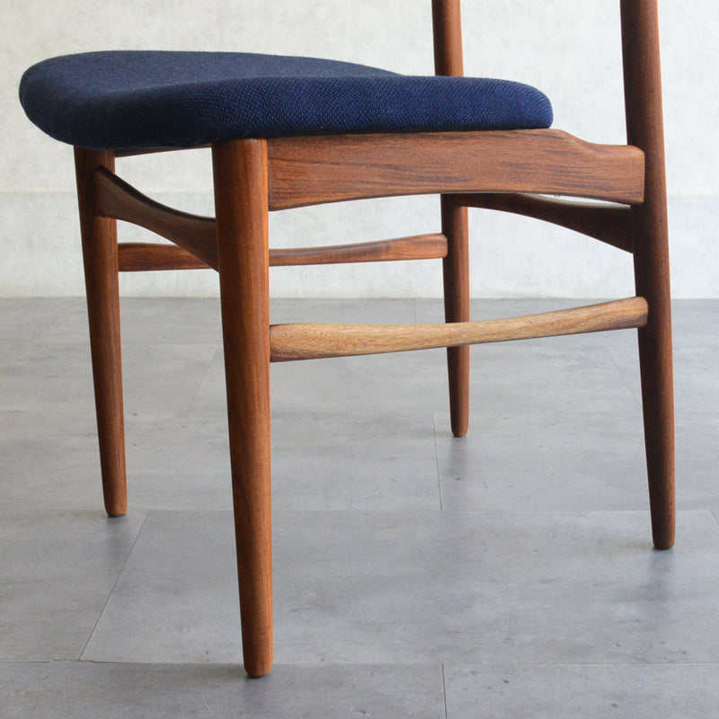 デンマークヴィンテージ チークダイニングチェア5-149 （ネイビー）