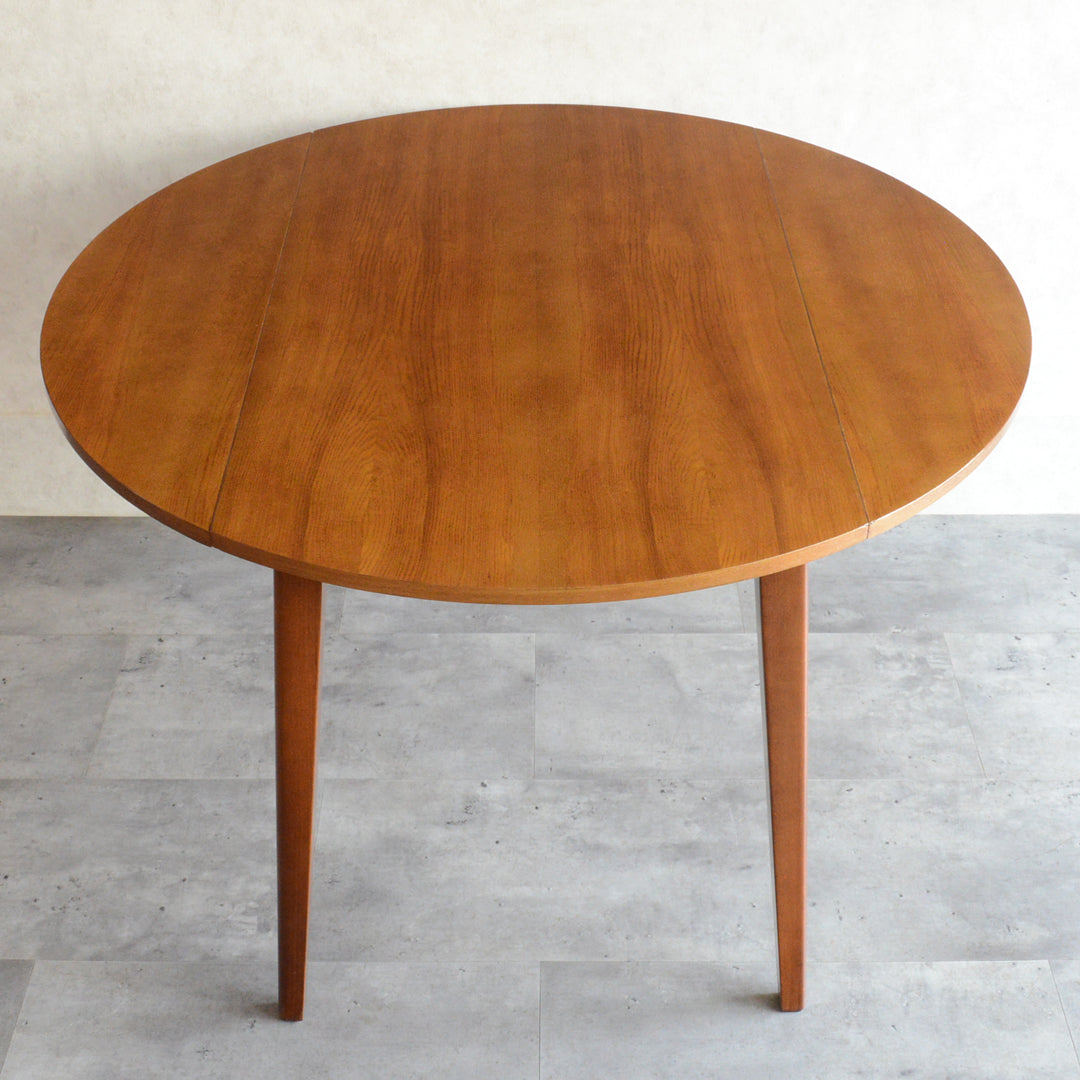 ミッドセンチュリー バタフライ ラウンド テーブル10（天板剥離再塗装済）