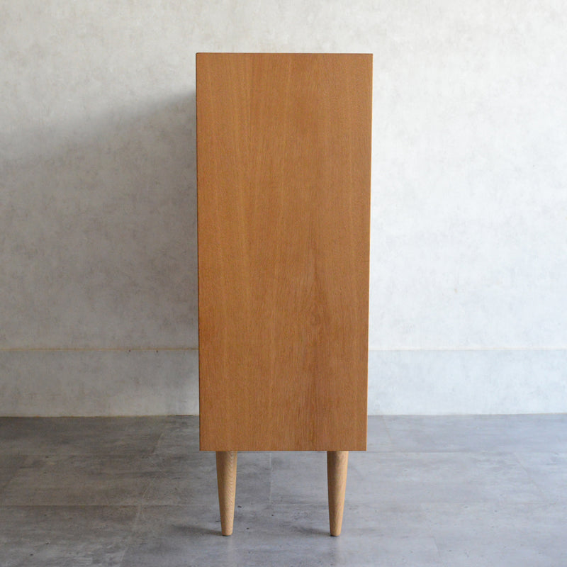 デンマーク ヴィンテージ　オーク シェルフ5-75（木扉付）