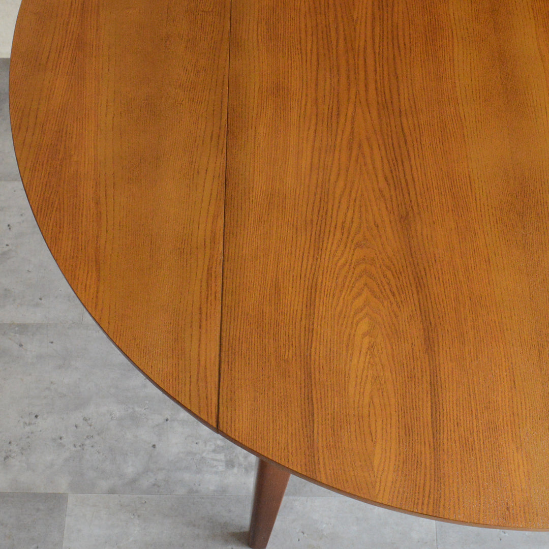 ミッドセンチュリー バタフライ ラウンド テーブル10（天板剥離再塗装済）