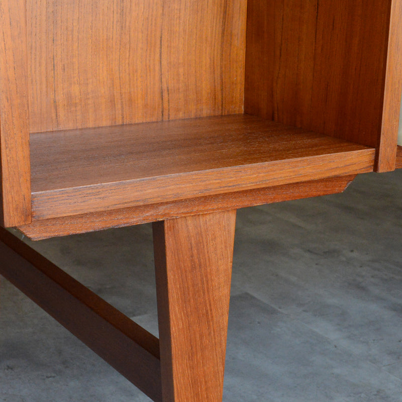 デンマークヴィンテージ チークデスク（鍵付） D-12