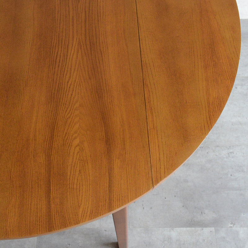 ミッドセンチュリー バタフライ ラウンド テーブル10（天板剥離再塗装済）