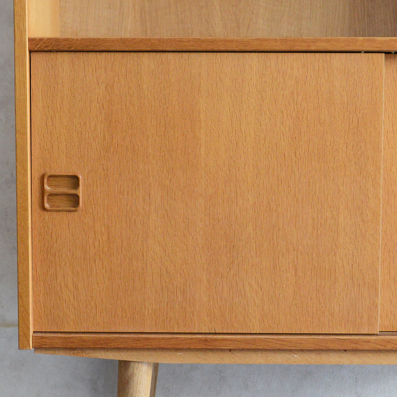 デンマーク ヴィンテージ　オーク シェルフ5-75（木扉付）