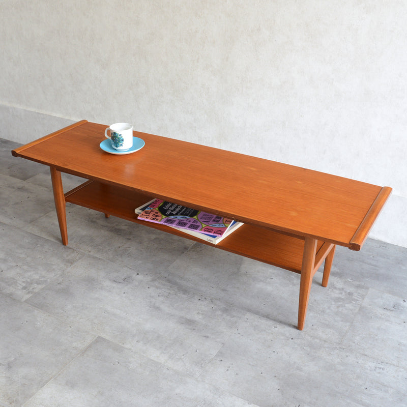 Myer (メイヤー)  60S チーク ローテーブル 30(天板剝離再塗装済)