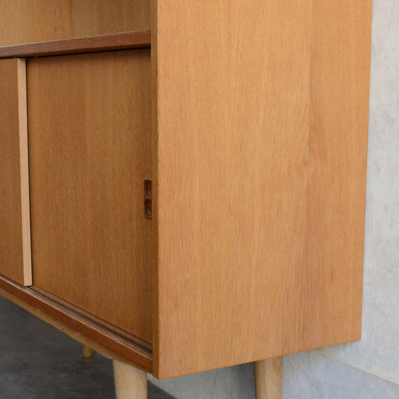 デンマーク ヴィンテージ　オーク シェルフ5-75（木扉付）