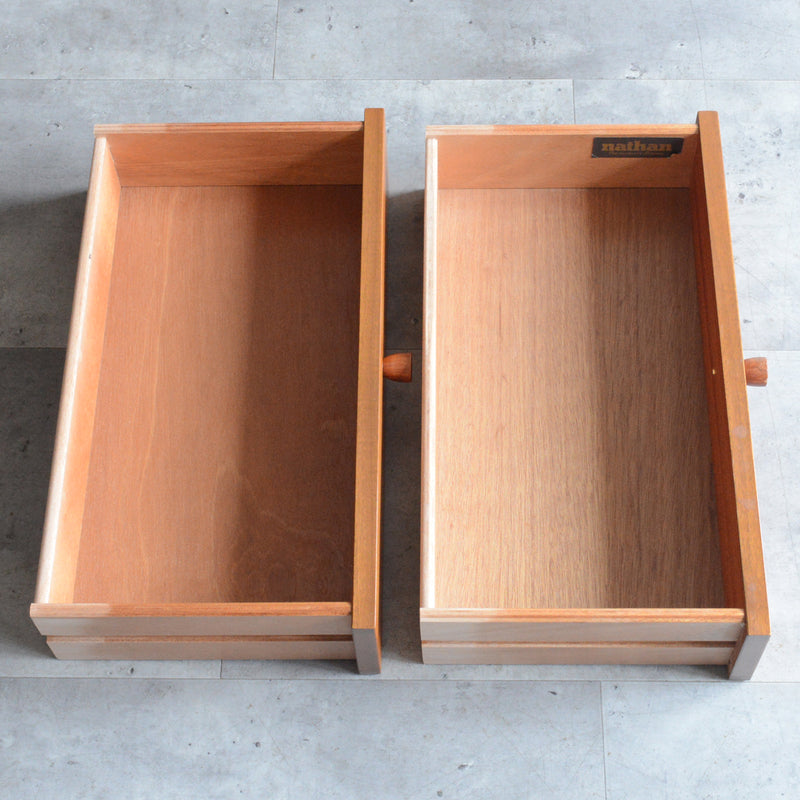 Nathan ネイサン キャビネット 41  (ガラス付・天板剥離再塗装済)