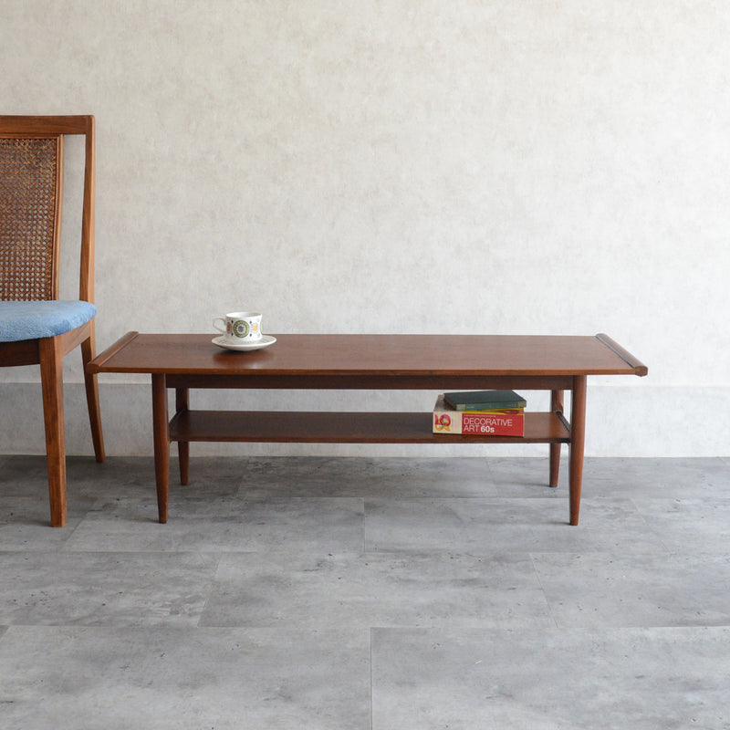 Myer メイヤー  ミッドセンチュリー チーク ローテーブル 59(天板剝離再塗装済)