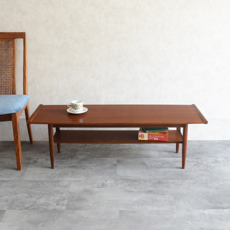 Myer メイヤー  ミッドセンチュリー チーク ローテーブル 59(天板剝離再塗装済)