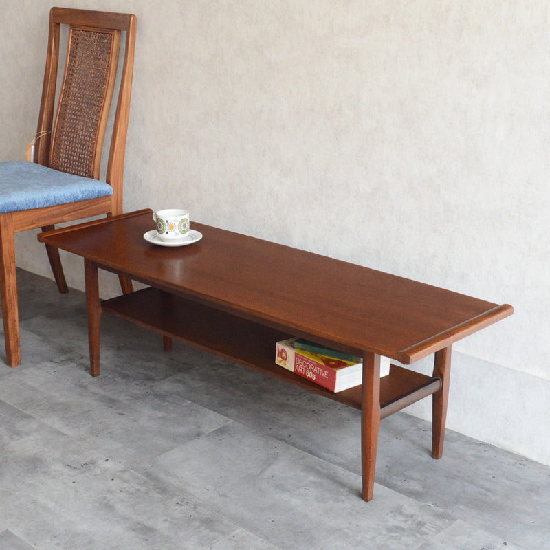 Myer メイヤー  ミッドセンチュリー チーク ローテーブル 59(天板剝離再塗装済)