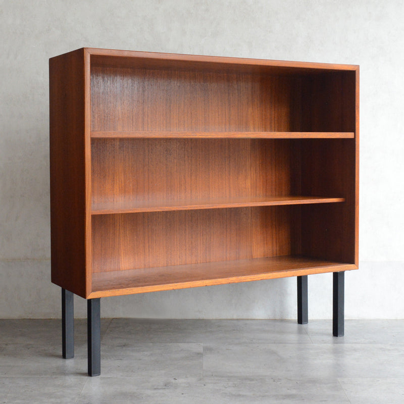 デンマーク ヴィンテージ チークガラスキャビネット80(アイアンレッグ)