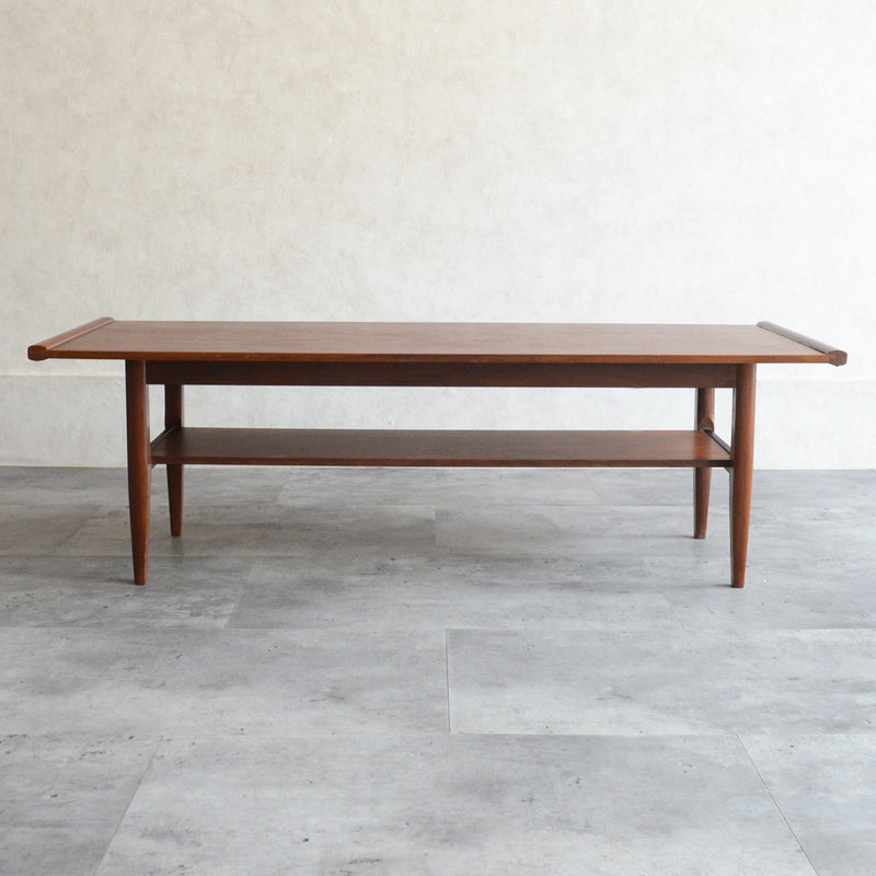 Myer メイヤー  ミッドセンチュリー チーク ローテーブル 59(天板剝離再塗装済)