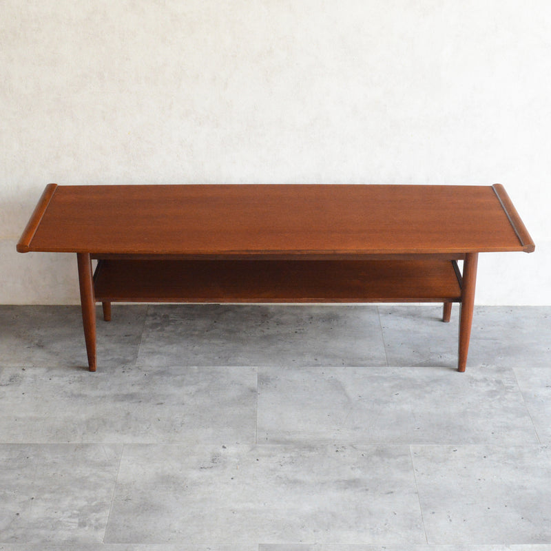 Myer メイヤー  ミッドセンチュリー チーク ローテーブル 59(天板剝離再塗装済)