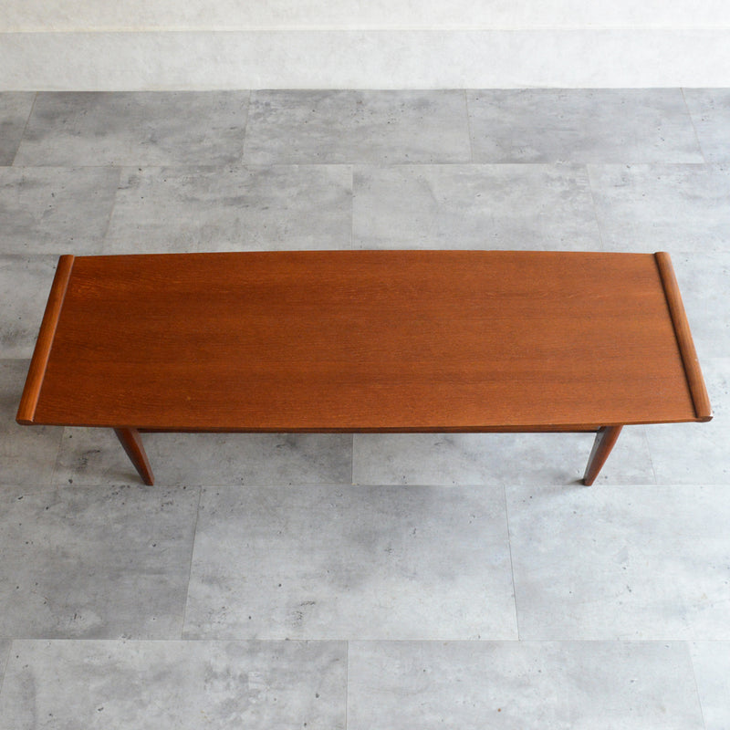 Myer メイヤー  ミッドセンチュリー チーク ローテーブル 59(天板剝離再塗装済)