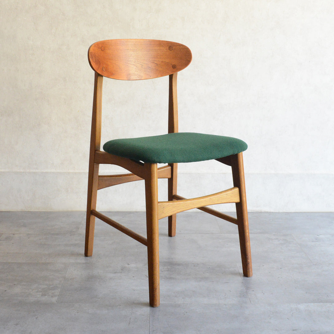 デンマークヴィンテージ ダイニングチェア グリーン8-26 – Rowan.inc