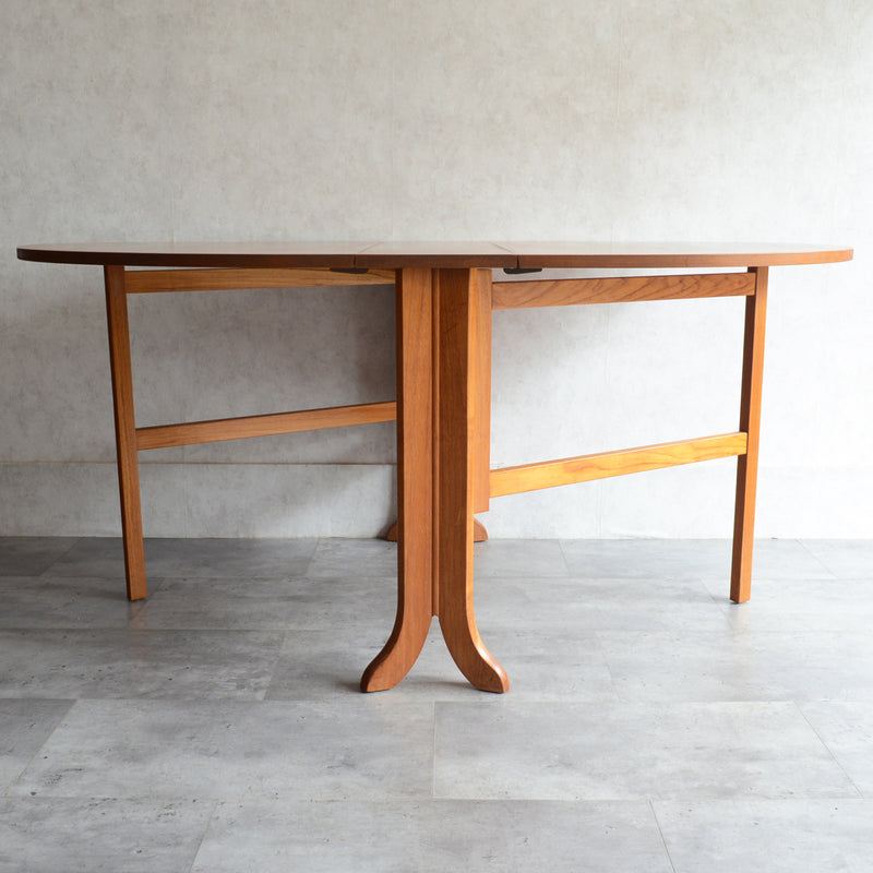 Nathan ネイサン ゲートレッグ ダイニングテーブル 21 (オーバル/天板剝離再塗装済)