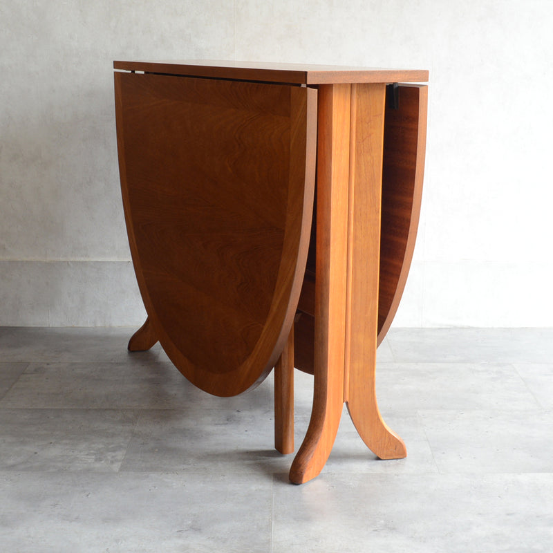 Nathan ネイサン ゲートレッグ ダイニングテーブル 21 (オーバル/天板剝離再塗装済)