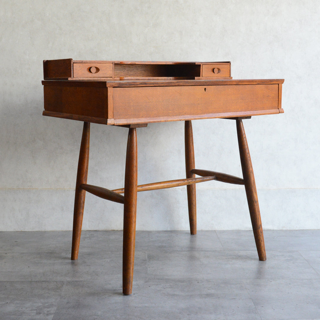60S ヴィンテージ オークデスク 14 (天板剝離再塗装済）