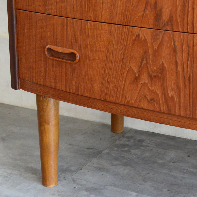 デンマークヴィンテージ  チーク 3段チェスト(鍵付） C-1