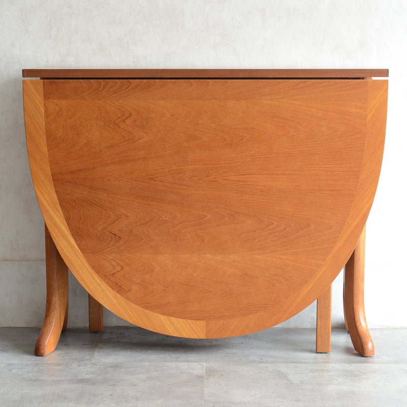 Nathan ネイサン ゲートレッグ ダイニングテーブル 21 (オーバル/天板剝離再塗装済)