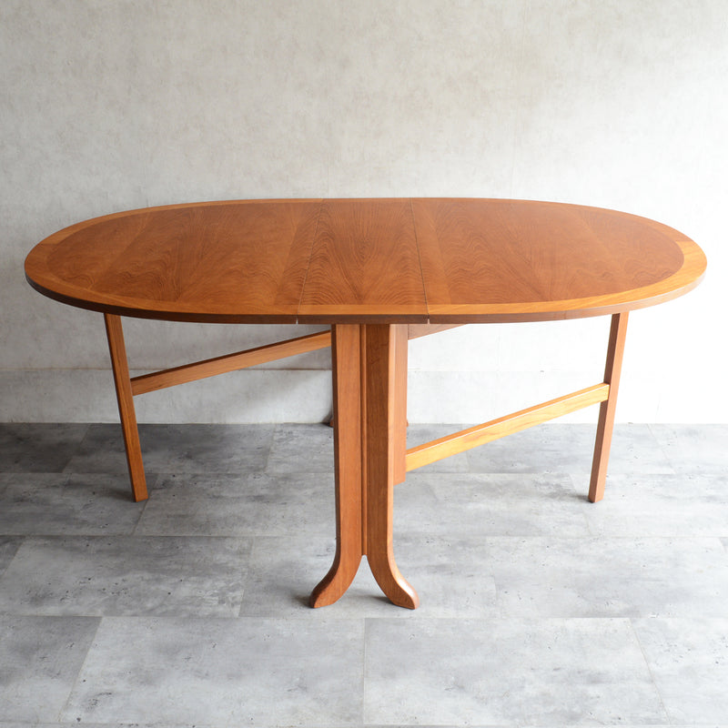 Nathan ネイサン ゲートレッグ ダイニングテーブル 21 (オーバル/天板剝離再塗装済)