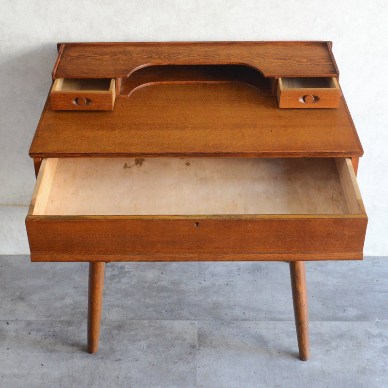 60S ヴィンテージ オークデスク 14 (天板剝離再塗装済）