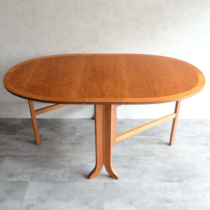 Nathan ネイサン ゲートレッグ ダイニングテーブル 21 (オーバル/天板剝離再塗装済)