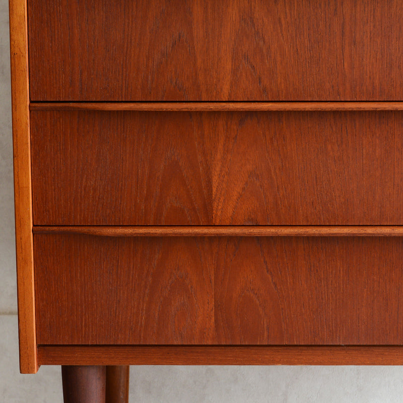 スウェーデン ヴィンテージ  チーク４段チェスト 5-15(ウッドオイル仕上）