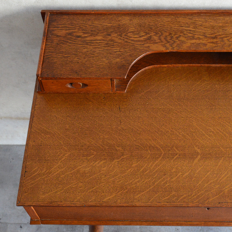 60S ヴィンテージ オークデスク 14 (天板剝離再塗装済）