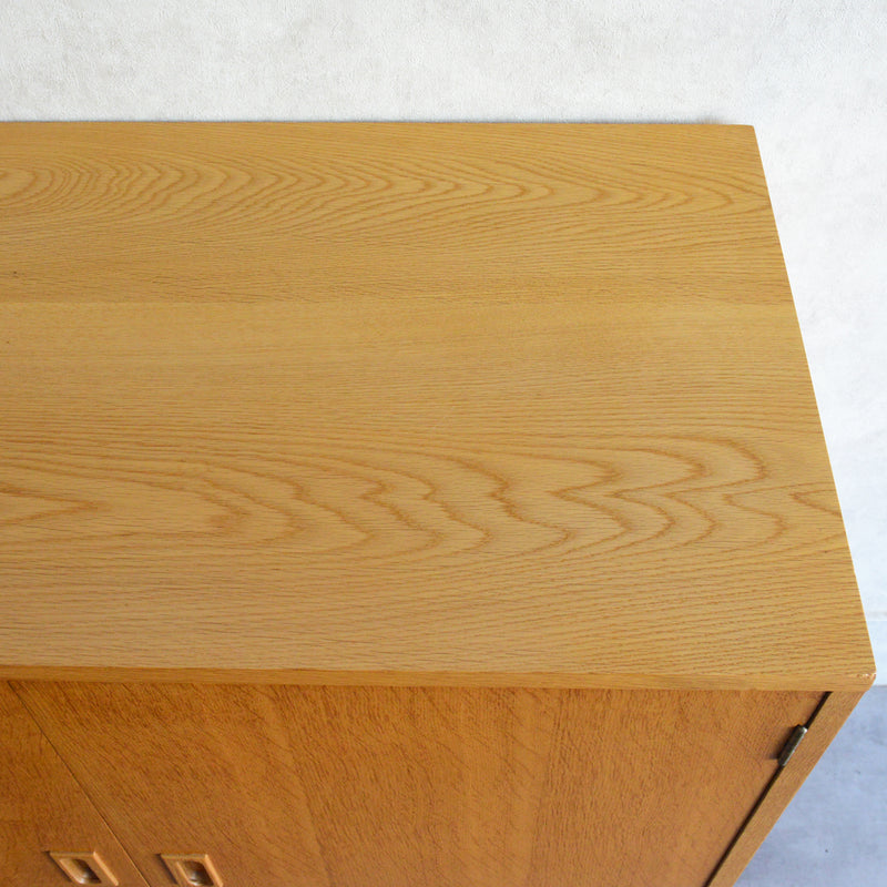 60S オークキャビネット/レコードキャビネット 02（天板剥離再塗装済）