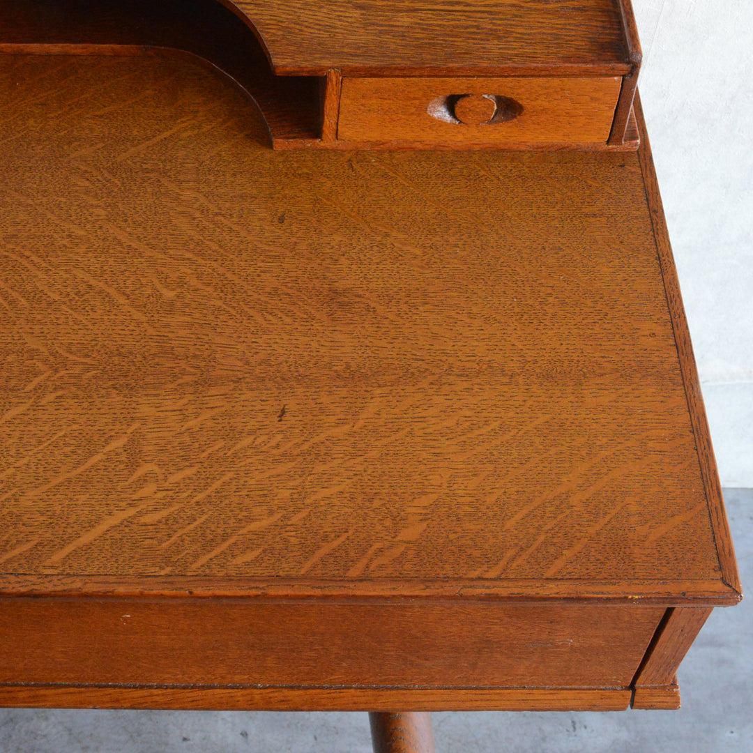 60S ヴィンテージ オークデスク 14 (天板剝離再塗装済）