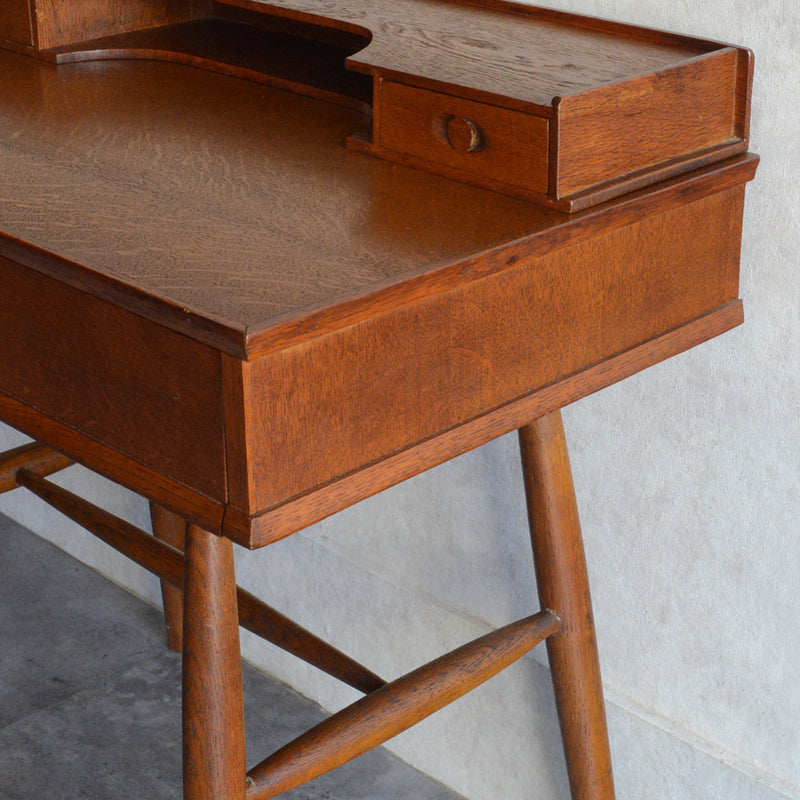 60S ヴィンテージ オークデスク 14 (天板剝離再塗装済）