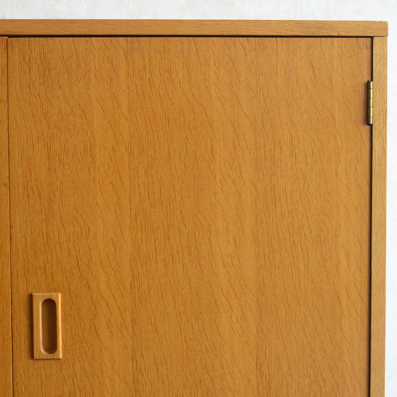 60S オークキャビネット/レコードキャビネット 02（天板剥離再塗装済）