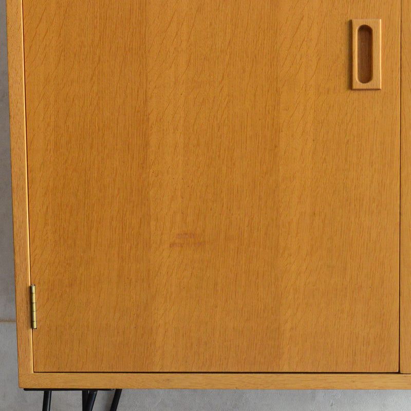 60S オークキャビネット/レコードキャビネット 02（天板剥離再塗装済）