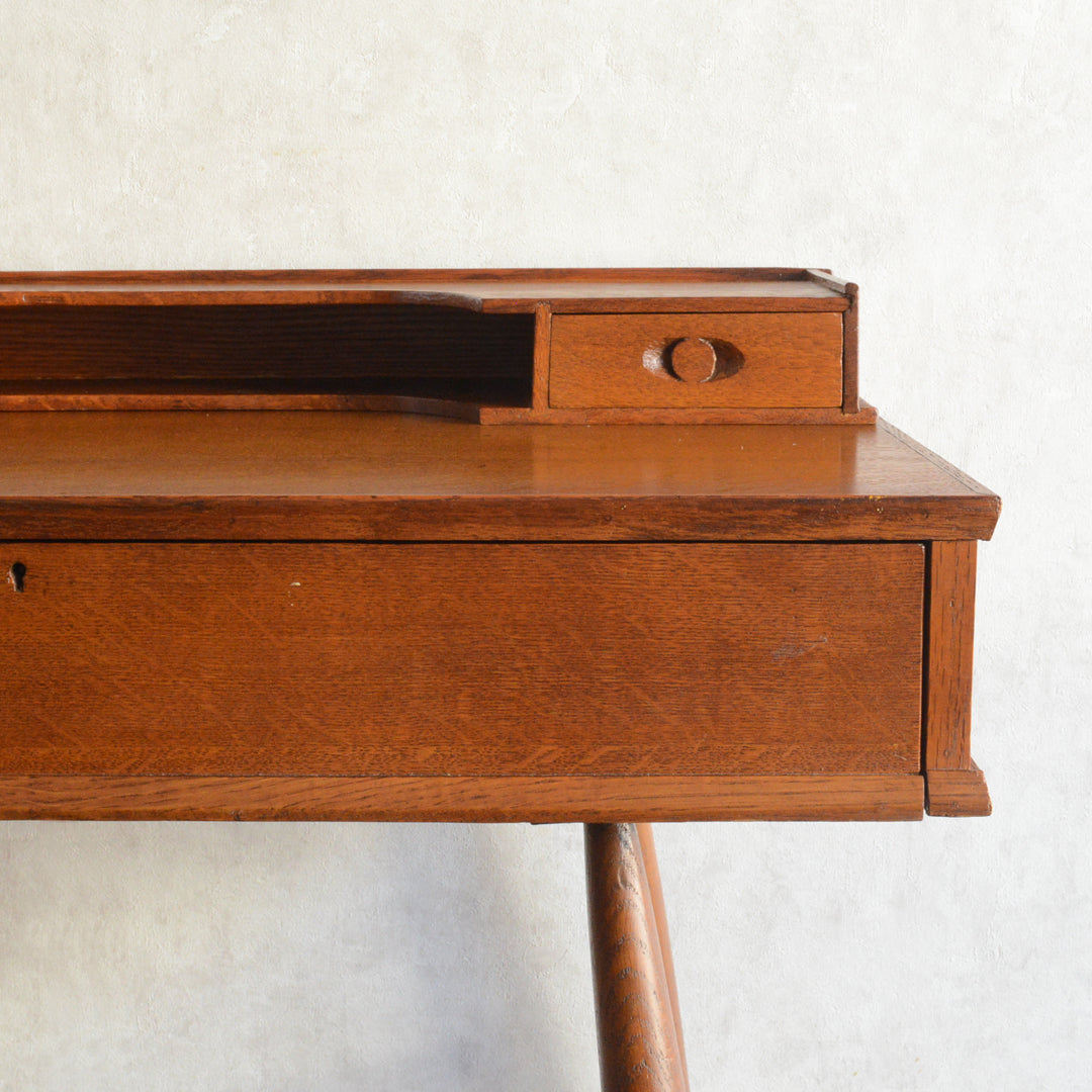 60S ヴィンテージ オークデスク 14 (天板剝離再塗装済）