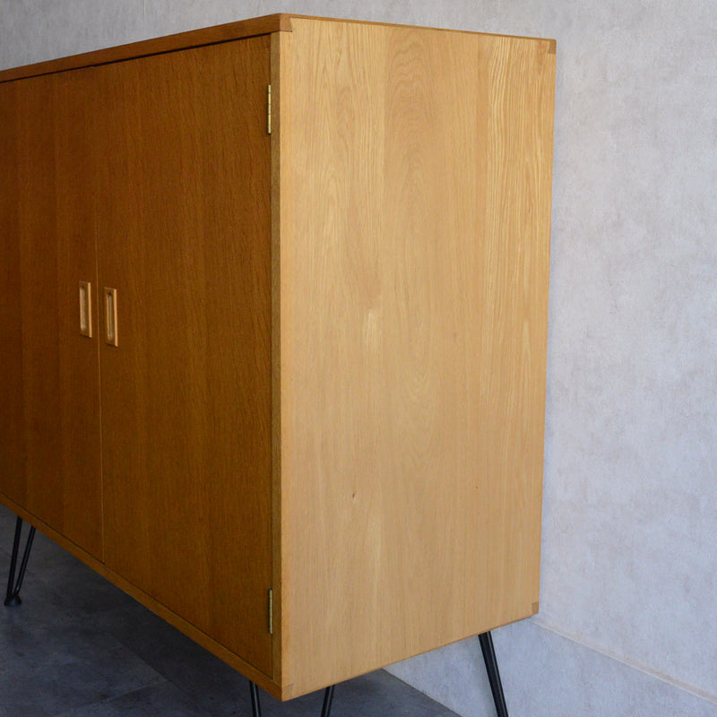 60S オークキャビネット/レコードキャビネット 02（天板剥離再塗装済）