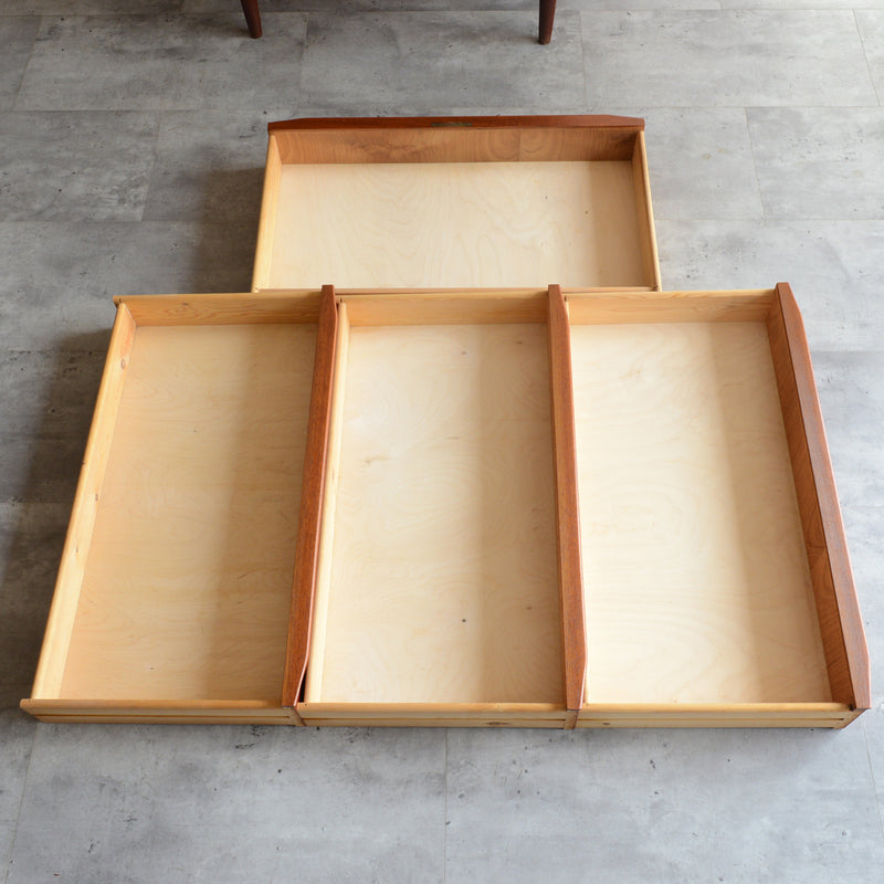 スウェーデン ヴィンテージ  チーク４段チェスト 5-15(ウッドオイル仕上）