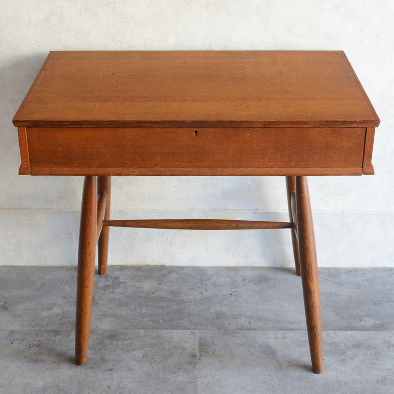 60S ヴィンテージ オークデスク 14 (天板剝離再塗装済）