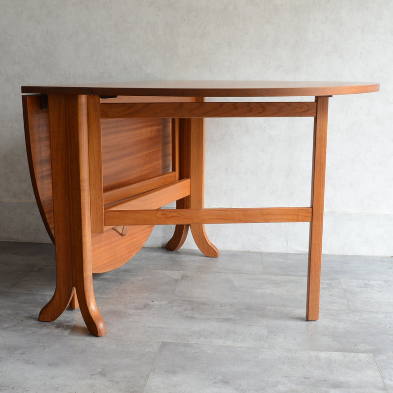 Nathan ネイサン ゲートレッグ ダイニングテーブル 21 (オーバル/天板剝離再塗装済)