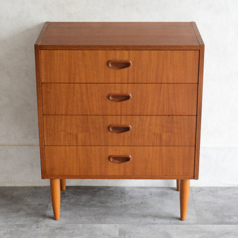 デンマークヴィンテージ  チーク４段チェスト 8-48
