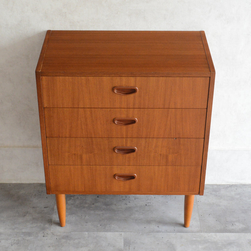 デンマークヴィンテージ  チーク４段チェスト 8-48