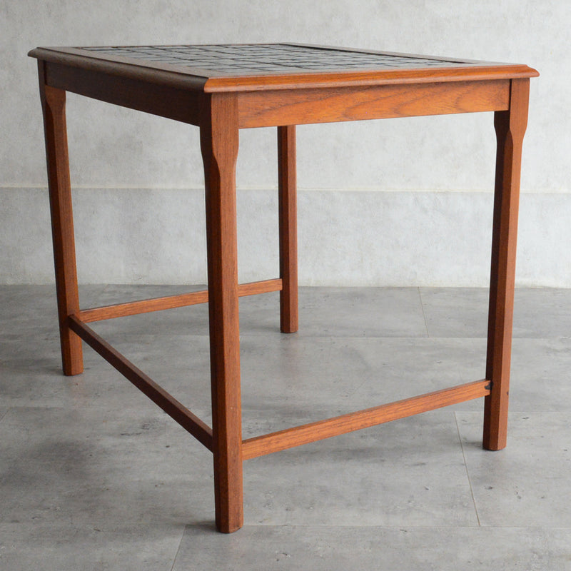 デンマークヴィンテージ ブルータイル チーク ローテーブル 8-61