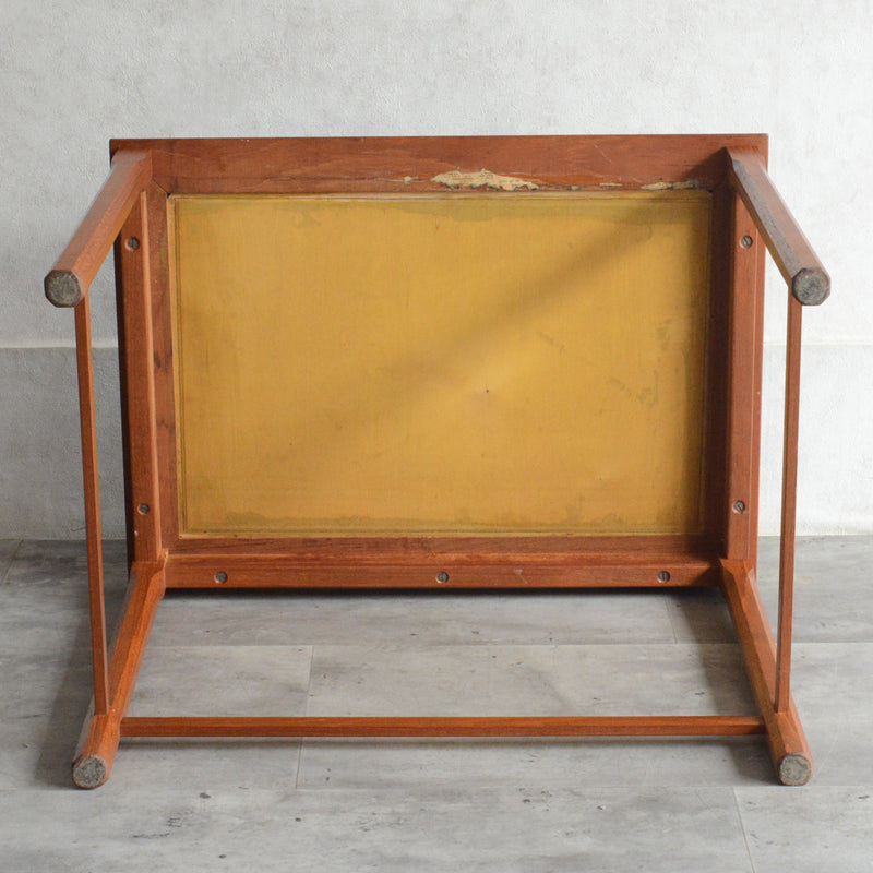 デンマークヴィンテージ ブルータイル チーク ローテーブル 8-61