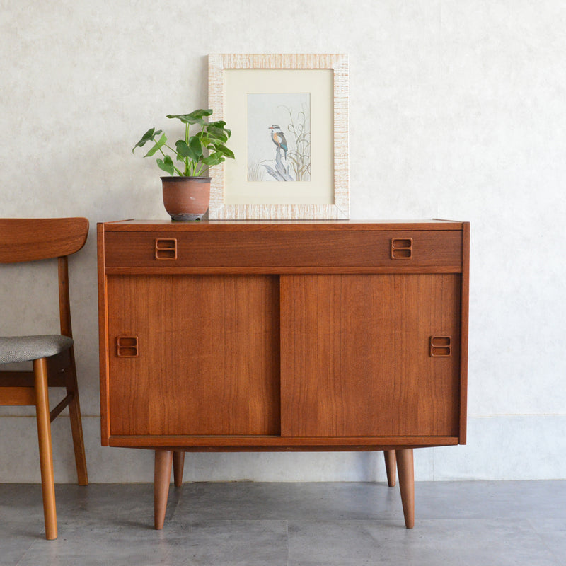 デンマーク ヴィンテージ  チークキャビネット ( 抽斗付)5-63