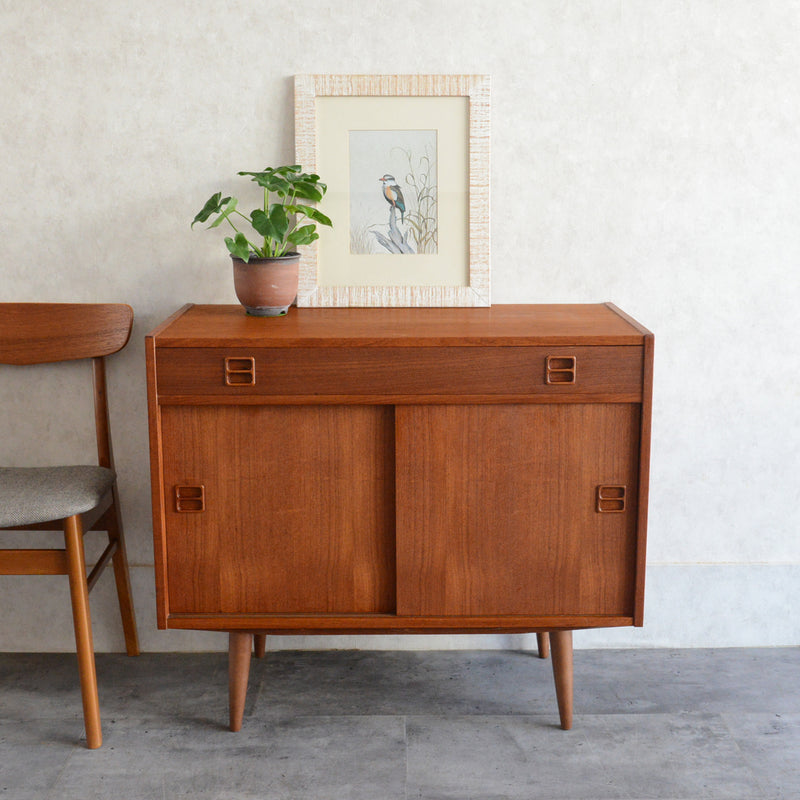 デンマーク ヴィンテージ  チークキャビネット ( 抽斗付)5-63