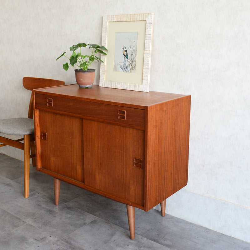 デンマーク ヴィンテージ  チークキャビネット ( 抽斗付)5-63