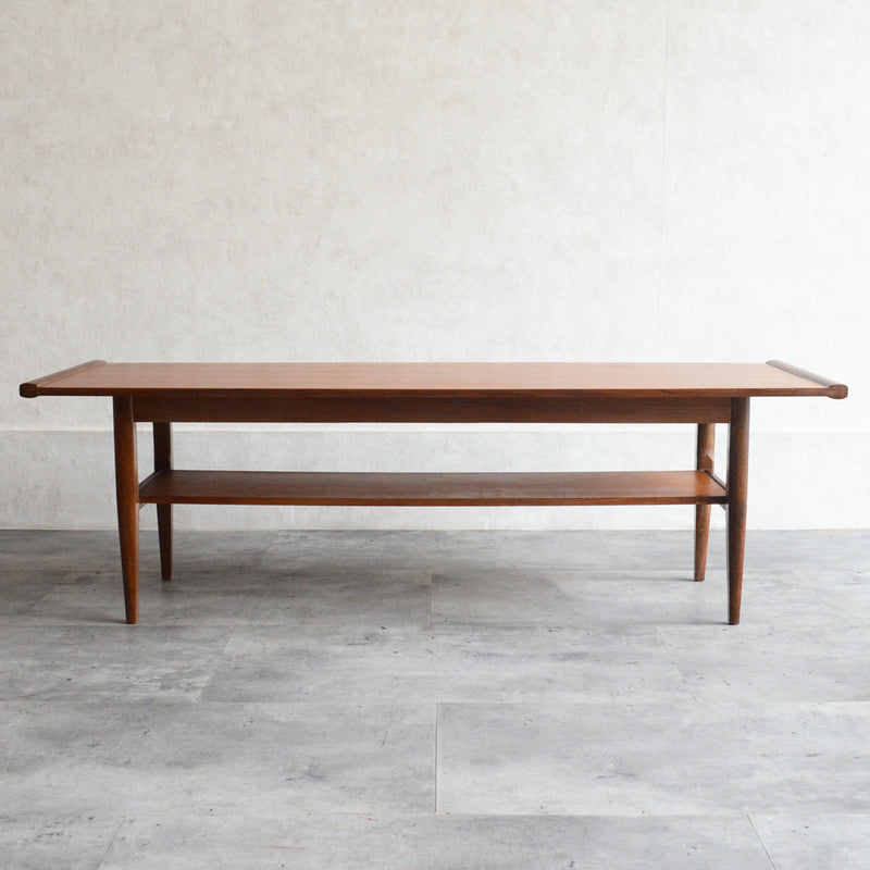 Myer メイヤー  ミッドセンチュリー チーク ローテーブル 54(天板剝離再塗装済)