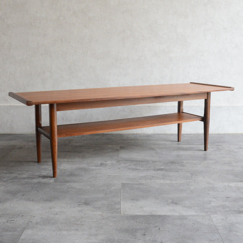 Myer メイヤー  ミッドセンチュリー チーク ローテーブル 54(天板剝離再塗装済)