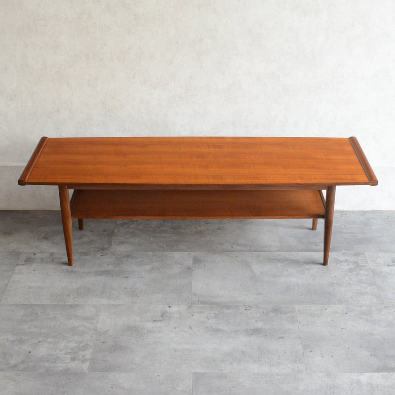 Myer メイヤー  ミッドセンチュリー チーク ローテーブル 54(天板剝離再塗装済)